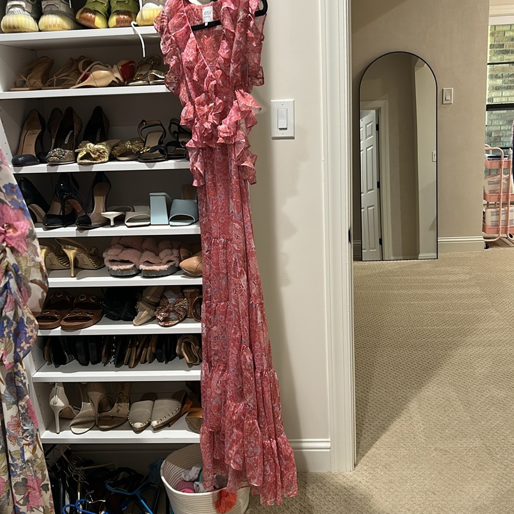 MISA Los Angeles Pink Ruffle Dress - Picture 3 of 3